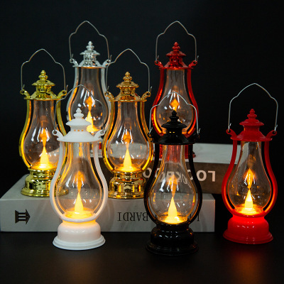 Luminous Portable Small Lantern Candle Light Creative Led Retro Small Oil Lamp