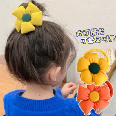 Children's Hair String Little Girl Hair Band Does Not Hurt Hair Hair Band for Bun Haircut Cute Girl Baby Flower Hair Rope