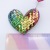 Three-Dimensional Spring Korean Big Sequins Children's Love Three-Dimensional Decoration Spring Shaking Shiny Girls Hair Accessories Barrettes