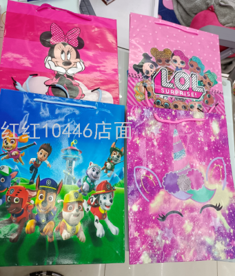 Cartoon Cute Children Gift Bag Princess Children Gift Bag Shopping Packaging Cartoon Paper Bag手提袋