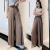 2022 Summer New Burst High Waist Shiny Thin Wide-Leg Pants Women's Straight-Leg Pants All-Matching Drooping Slimming