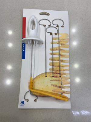 Rotary Potato Tower Spiral Potato Slicing Knife String Manual Cyclone Potato Roll Slicing Knife String Cut Potato Roll