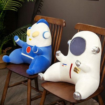 Foreign Trade Factory Direct Sales Creative Astronaut Waist Pillow Chair Office Lumbar Support Pillow Cushion Bedside Sleeping Doll Big Pillow