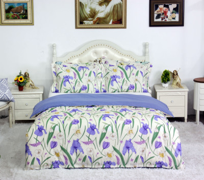 Digital Printing Bedding Four-Piece Set Bed Sheet Quilt Cover Fitted Sheet Pillowcase Quilt Cross-Border Wholesale
