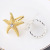 Factory Direct Sales High-End Starfish Napkin Ring Hotel Table Setting Diamond-Embedded Golden Napkin Ring Model House Club Napkin Ring