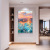 Pure Hand Drawing Oil Painting Entrance Painting Modern Simple and Light Luxury Hanging Painting Large Floor Painting Corridor Vertical Version Living Room