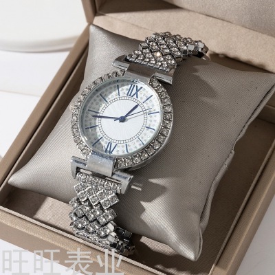 New Arrival Luxury Roman Full Diamond Disc Women's Watch High-End Affordable Luxury Fashion Quartz Wrist Watch