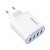 4usb Mobile Phone Fast Charger  Multi-Port Qc3.0 Fast Charge American Standard European Standard Household Plug Adapter.