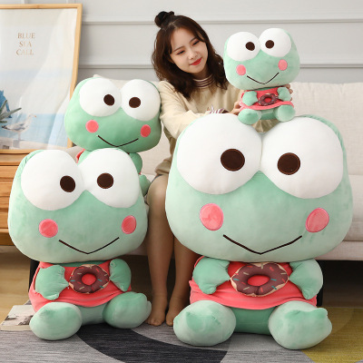 Foreign Trade Factory Direct Sales Customized Donut Cute Frog Doll Keroppi Plush Toy Doll Pillow Gift