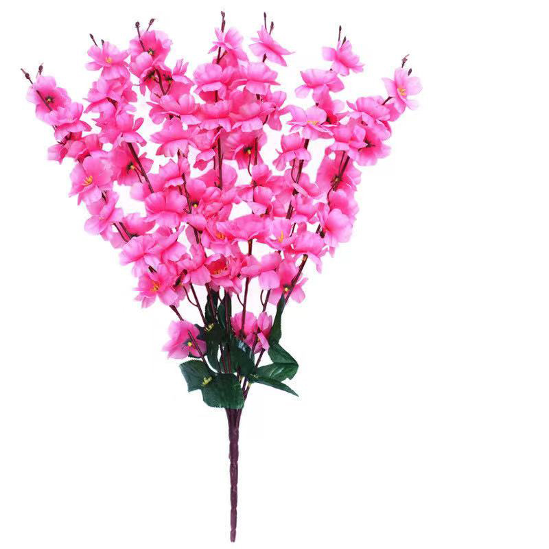 仿真把束桃花婚礼装饰道具樱花梅花绿化园林工程花假花绢布花