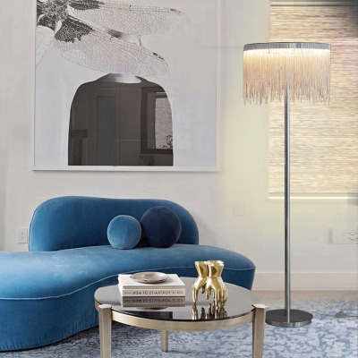 American Light Luxury Living Room Floor Lamp Modern Minimalist Bedroom Villa Hotel Study Sofa Edge Model Room Vertical Lamp