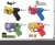 Children's 3-Hole Manual Toy Gun Competition Superhero Revenge Launcher Ball Bullet Soft Bullet Gun Boy