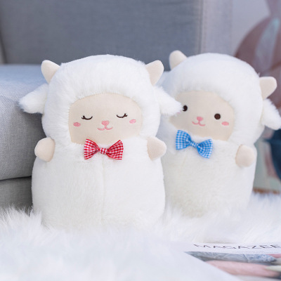 Foreign Trade Factory Direct Sales Customized New Product Cute Creative Animal Plush Toy Bow Tie Lamb Doll Girls and Children