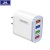 4usb Mobile Phone Fast Charger  Multi-Port Qc3.0 Fast Charge American Standard European Standard Household Plug Adapter.