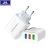 Diamond 3usb Mobile Phone Fast Charger Qc3.0 5v2.4a Wall Charger Home Adapter European and American Standard.