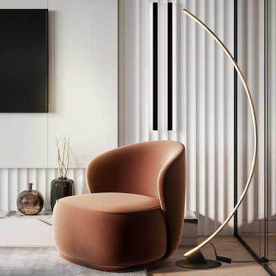 INS Modern Minimalist Living Room Bedroom Sofa Vertical Lamp Nordic Fishing Floor Lamp Creative Led Floor Lamp