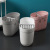 W15-2330 Wet And Dry Classification Trash Can Nordic Color Plastic Without Cover Oval Garbage Box Kitchen Sundries Organizing Bucket