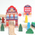 Cross-Border Hot Wooden 8-Word Bell Tower Magnetic Train Assembled Track Children Educational Assembly Toy Box