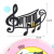 Baking Cake Topper Musical Note Keyboard Insertion Plug-in Components Rock Music Birthday Wedding Party Dress up Dessert Table