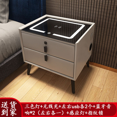 Smart Bedside Table Foreign Trade Popular Style AliExpress Wireless Charger Bluetooth Stereo Bedroom Multi-Function Locker Storage Cabinet