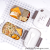 H114-8016A Three-Grid Lunch Box Microwave Creative Simple Meal Light Food Fun Picnic Box with Spork Lunch Box