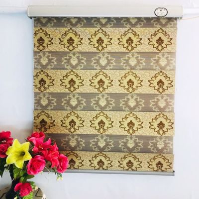 Full Shading Gold Leather Jacquard Office Balcony Waterproof Oil-Proof Bathroom Kitchen Double-Layer Bead-Pulling Soft Yarn Shutter