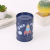Factory Direct Sales Cylinder Shape Tinplate Coin Storage Box Exquisite Pattern Elementary School Student Piggy Bank