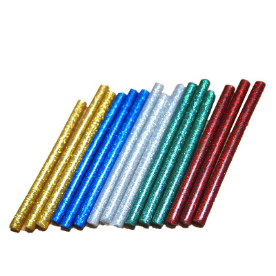 Color Glue Stick Environmental Protection Glitter Powder Flash Glue Stick DIY Crafts Hot-Melt Adhesive Strip Color Hot Melt Glue Stick