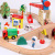 Uncle Xiaolin 78 Pieces Wooden Train Track Amusement Park Set Children Educational Assembly Toy Car Boys and Girls
