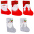 Frangsa Creative Sequins Christmas Stockings Christmas Candy Socks Faceless Elderly Gift Bag Christmas Decorative Ornaments