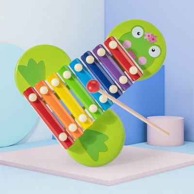 Frog Xylophone Eight-Tone Toy Piano Toy Baby Children Percussion Instrument Toddler Education Baby 1-2 Years Old Early Education