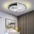 Modern Minimalist Creative Fan Lamp Bedroom Dining Room Invisible Fan Lamp Household Integrated Ceiling Fan Lamp Ceiling Fan Lights