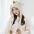 2021 Autumn and Winter New Internet Celebrity Cute Fashion Moving Ears Cartoon Dinosaur Rabbit Hooded PNE-Piece Suit Warm Hat