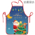 Cross-Border New Arrival Christmas Decorations Fabric Craft Printing Santa Claus Christmas Apron Restaurant Bar Party Atmosphere Decorations