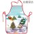 Cross-Border New Arrival Christmas Decorations Fabric Craft Printing Santa Claus Christmas Apron Restaurant Bar Party Atmosphere Decorations