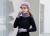 Winter and Winter Warp Knitting Japanese Style Thermal Jacquard Spot Brimless Dome Solid Color Female Knitted Hat