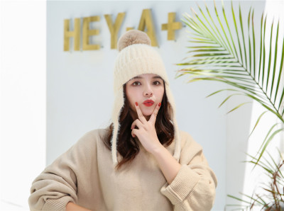 Korean Style Trendy Woolen Hat Trendy Women's Cute Casual Fashion Ear Protection Autumn and Winter Warm Knitted Hat Gloves Wholesale