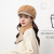 New Autumn and Winter Women's Hat Korean-Style Fleece-Lined Thickened Beret Fashion All-Match Scarf Set Knitted Woolen Cap