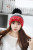 Autumn and Winter Korean Style Casual Hat Ladies New Fur Ball Knitted Hat Fashion Leisure Warm off-the-Face-Hat Wholesale