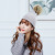 2020 Korean Style Autumn and Winter Fur Ball Knitted Hat Solid Color Fashion Leisure Warm Hat Straight Elastic Fur Ball Hat