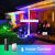 Graffiti WiFi RGB Spotlight One-to-Six Mobile App Ground Lamp 40W Courtyard Landscape RGB Lawn Lamp