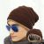 2020 Autumn Winter Thermal Velvet Double-Sided Knitted Hat Korean Men's Earlap Woolen Hat Outdoor Sleeve Cap Wholesale