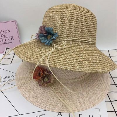 2020 Women's Summer New Straw Hat Travel Vacation Sun-Shade Beach Hat Sun Protection Little Daisy Flower Sun Hat