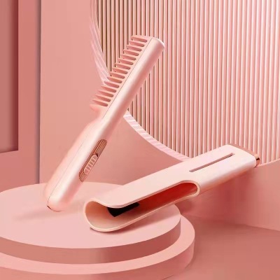 Hot Mini Wireless Charging Straight Comb USB Flat Comb Hair Straightener Portable Electric Hair Straightener Foreign Trade Wholesale