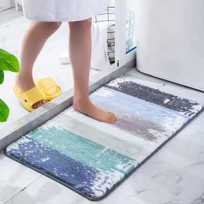 New Bathroom Absorbent Floor Mat Door Mat Non-Slip Custom Bedside Foot Mat Sub Home Bathroom Doorway Carpet