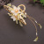 Hanfu Clip Back Head Grip Vintage Butterfly Tassel Barrettes Female Pearl Hairpin Archaistic Headdress