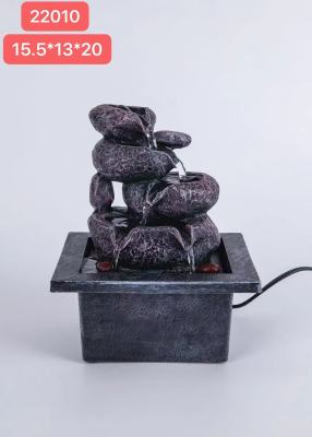 Resin Crafts Rockery Flowing Water Resin Craft Decoration Creative Practical Gift Water Fountain Decoration Flowing Water