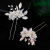 Simple Handmade Ceramic Hairpin Bridal Hairpin White Hair Plug European and American Ins Flower Headwear Pottery Flower Pearl Flower Clip