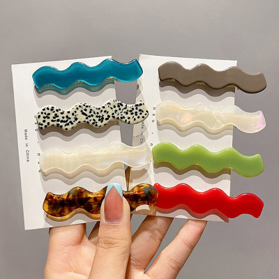 Wave Acetate Hairpin Women's New Side Bang Clip Broken Hair Hairpin Clip Headdress Duckbill Clip