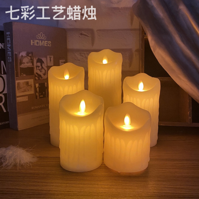 Tear Surface Led Swing Candle Wedding Party Candle Confession Festival USB Atmosphere Props Decoration Bar Lead Street Lamp
